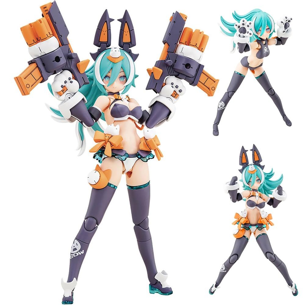 MABAIUDE Mecha Girl Figure Megami Device-PUNI MOFU-Lang Figure Anime Super Action Statue Articulated Figures with Accessories, Face Changeable, Joint Movable, Parts Removable 16cm