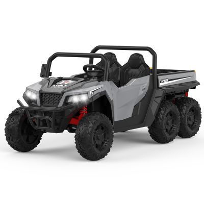 24V Ride on Car with Remote Control, Ride on Dump Truck for Kid with Electric Dump Bed, Extra Shovel, Music Player, Key Start for Safety, Gift for Kids