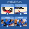 Flexible Race Track Toy Set, 16 FT Bendable Ramp with Suction Cups, Compatible with Hot Wheels & 1/64 DieCast Cars, Portable Roll-Up Racetrack Birthday Gift for Kids Ages 3-7 (Blue) view 4