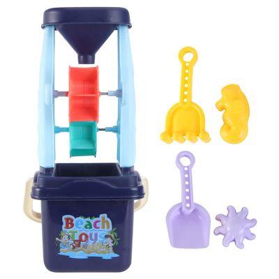 BESPORTBLE 5pcs Interactive Sand Trolley with Hourglass Shovel Rake Star Mixed Colors Beach Play for Creative Seaside Fun and Social Development
