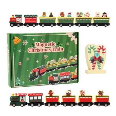 Classic Festive Train Ornament,Christmas Wooden Beech Wood Train Children's Toy Gift Ornaments | Creative Christmas Decor for Boys, Girls, Collectors, Family, Living Room, Bedroom, Study, Parties
