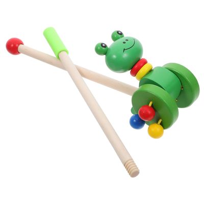 Beaupretty Cartoon Animal Rolling Cart Push Walker for Boys and Leaning Walk Aid to Train Leg Muscles and Walking Posture Safe Walker for Early Development