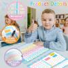12 Pack 1-120 Number Chart Dry Erase Flash Card 9x12 in Number Bond Ten Frame Double-Sided Math Manipulatives Whiteboard for Kids Student Kindergarten Classroom Homeschool Teacher Supplies (Colorful) view 4