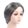 apcans Old Lady Wigs Grandma Granny Costume Wigs Short Gray Cosplays Wigs Halloween Party Girls Grandma Wigs Gift view 1