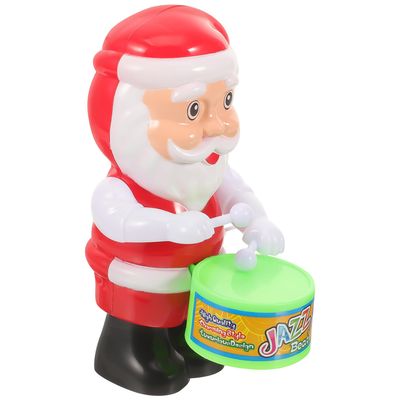 BESPORTBLE 3pcs Drumming Santa Claus Xmas Clockwork Plaything for Portable Funny Holiday Christmas Party Novelty Amusement Random Color
