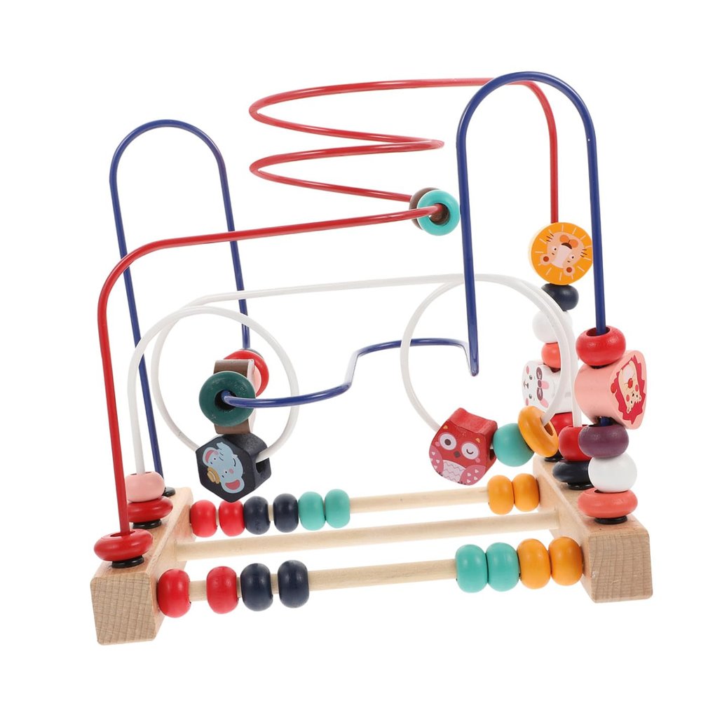 Abaodam Wooden Bead Maze for Sensory Development Hand-Eye Coordination Educational Puzzle Birthday Gift for Fruit Design