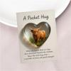 Highland Cow Pocket Hug, A Pocket Hug  Highland Cow Edition with Inspirational Keepsake Card, Resin Material, Sympathy Pocket Hug Gift (1pc) view 3