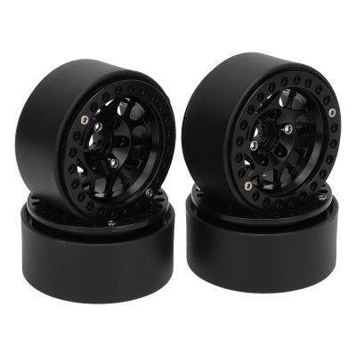 4pcs RC Crawler Rims, Aluminum Alloy 1.9in Beadlock Wheel Rims with High Wear Resistance for Axial SCX10 SCX10 II III GEN8 RC Crawler Car