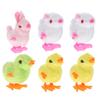 TOYANDONA 6pcs Wind Up Adorable Plush Chicks and Bunnies Fuzzy Clockwork Playthings for Easter Party Favors Coordination and Imagination Development view 1