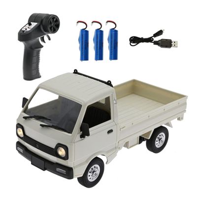 AERFGDE D12mini 1:16 Scale RC Mini Drift Climbing Truck, with Front Light, 2.4G Rear Drive Remote Control Car Off Road Truck with Proportional Steering,Terrain Vehicle for Adults(3 Batteries Version)