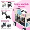 Adjustable Straps & Buckles Stroller Wagon Cargo Net Organizer, Wagon Accessories Compatible with WONDERFOLD W-Series Models, Large Capacity Mesh Cargo Storage Bag with Sorting Pockets for Keenz Wagon view 2