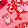 24 PCS Mini Fidget Spinner Toys with Cards, Bulk Stress Fidget Toys for Kids Classroom Treasure Box, Birthday Party Favors Goodie Bag Stuffers, Carnival Prize (Red+Pink) view 3