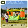 Outfunny Bounce House with Slide, Inflatable Bouncy House for Kids 3-8, Outdoor&Indoor, Bounce Area 8'x8', Capacity 400 lb - Green view 2
