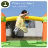 Outfunny Bounce House with Slide, Inflatable Bouncy House for Kids 3-8, Outdoor&Indoor, Bounce Area 8'x8', Capacity 400 lb - Green view 3