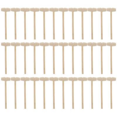 Abaodam 36pcs Wooden Mallet Hammer Compact Small Hammers for Boy Girl Hand Training Muscle Development Plaything