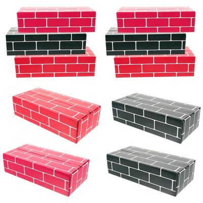 Abaodam 10pcs Jumbo Cardboard Building Blocks Craft Paper Bricks for Creative Construction Mixed Colors Educational Skill Development