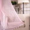 Iuokuby High Grade Rural Delicate Small Flower Jacquard Sheer Curtains Voile Gauze Home Decor for Living Room Bedroom(2 Panels, W 54 x L 63 inch, Pink) view 2
