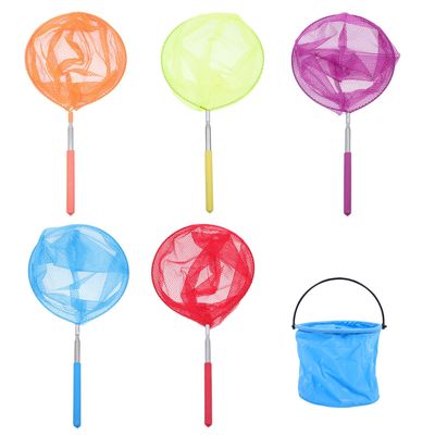 Beaupretty Telescopic Outdoor Catching Net with Bucket Stainless Steel Extendable Fishing and Net for Retractable Bug Catcher Kit for Butterflies Fish and Outdoor Exploration