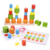 Alasum Educational Cylinder Stacking Blocks for Balanced Smooth-Edge Building to Develop Hand-Eye Coordination Imagination and Social Skills Compact and Portable Early Learning Plaything view 1