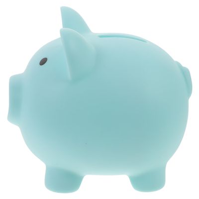 Abaodam Creative Large Blue Piggy Bank for Boys PVC Coin Box Cute Piggy Money Saver for Bedroom Study Home Decor