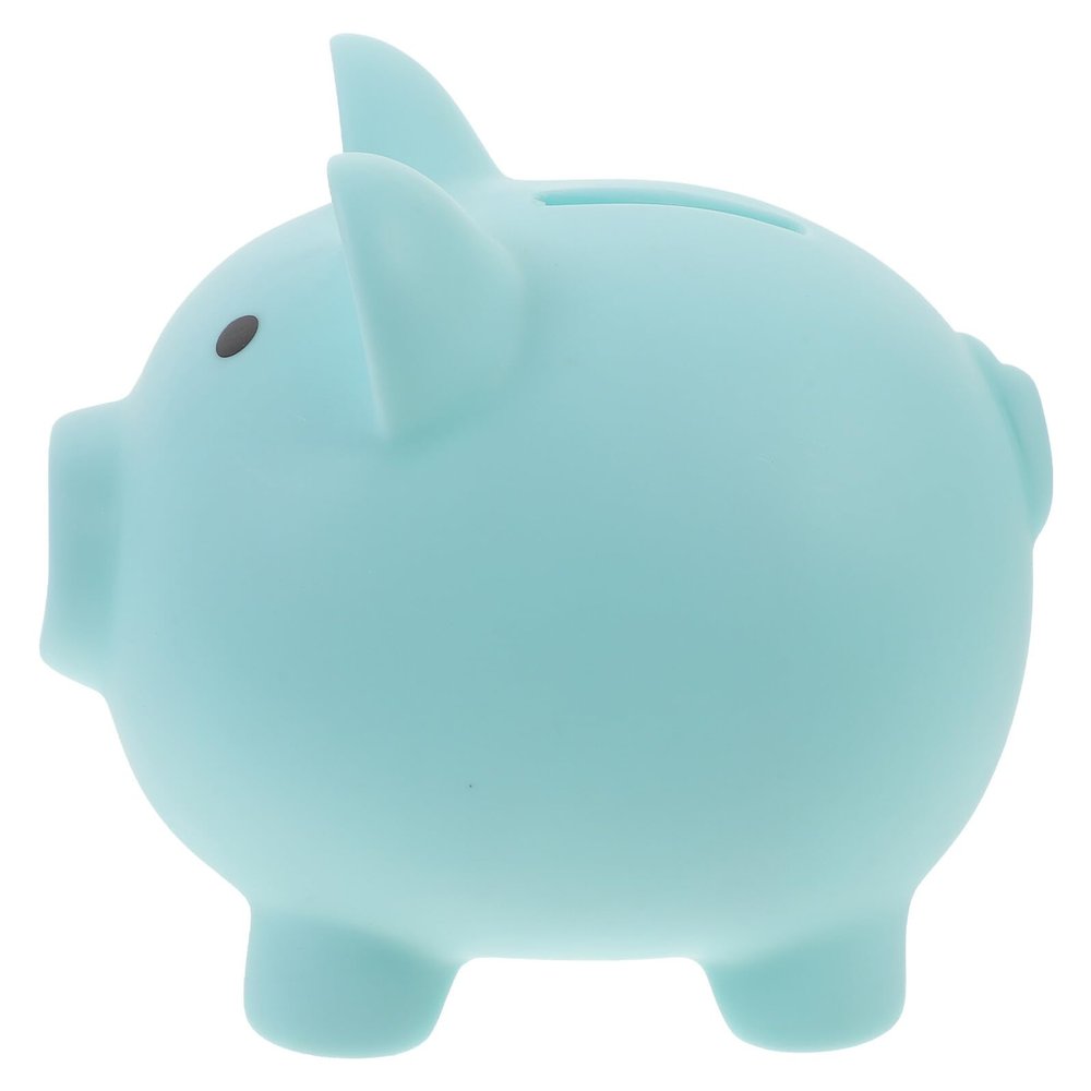 Abaodam Creative Large Blue Piggy Bank for Boys PVC Coin Box Cute Piggy Money Saver for Bedroom Study Home Decor