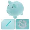 Abaodam Creative Large Blue Piggy Bank for Boys PVC Coin Box Cute Piggy Money Saver for Bedroom Study Home Decor view 4