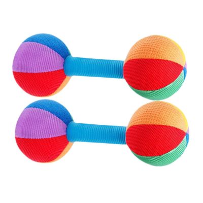 FUNOMOCYA 2pcs Grip Dumbbell Lightweight Safe Training Rattles for Muscle Exercise and Soothing Sensory Development Newborn Playtime