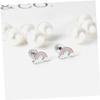 LIGIGWASH 2 Pairs Hypoallergenic Strawberry Rainbow Earrings Set for Teen Small Flat Back Studs Cute Charming Accessories for School Ceremonies and Daily Wear view 2