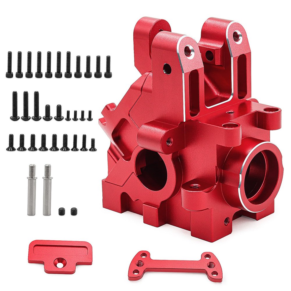 Gearbox Case Set ARA310935 Aluminum Alloy for Arrma 1/5 Kraton 8S Outcast 8S RTR EXB Upgrade Parts (Red)