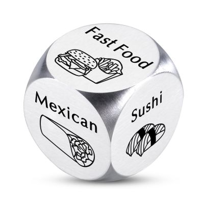Date Dice - Valentines Day Gifts for Couples, Valentine Couple Date Night Gifts for Him Her Boyfriend Girlfriend Funny Dinner Dice for Wife Husband,11th Anniversary Steel Wedding Birthday Gift