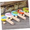Abaodam 5pcs Wooden Rattle Cartoon Animal Design Handheld Hand Training Plaything for Boy Girl Early Learning Lightweight Portable view 3