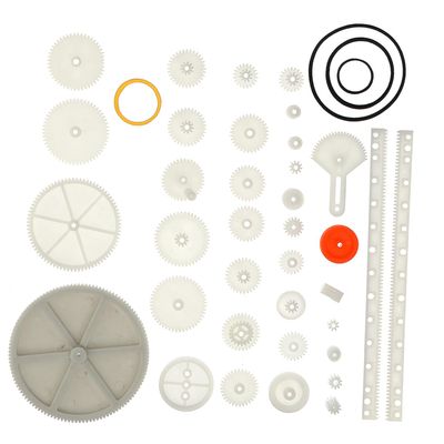 Abaodam Plastic Gears Pulley Belt Rack for DIY Car Robot Accessories Educational Model Building Kit for Boys Science Experiment