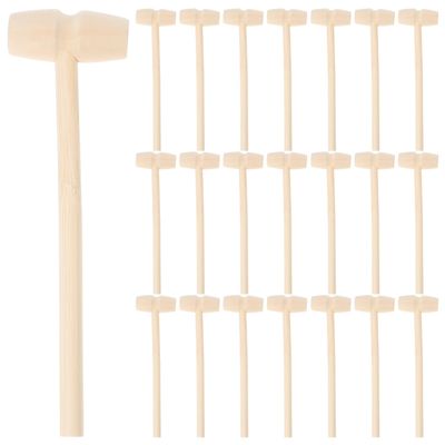 HOOTNEE 50pcs Small Wooden Hammer for Mini Educational Mallet Safe Creative Pounding Tool for Motor Skill Development at Home and School