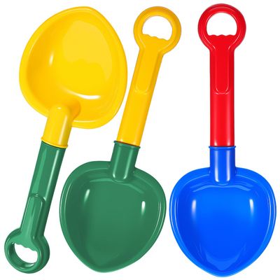 ERINGOGO 3pcs PP Sand Shovels Lightweight Beach for Plastic Scoops in Bright Random Colors Safe Summer Sandbox Play Tools for Outdoor Fun Random Color