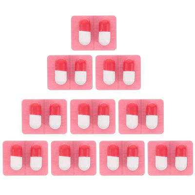 SOPOTUTU 10pcs Realistic Capsules for Doctor Role Play Medical Pretend Play for Boys Non-Toxic Interaction and Halloween Pranks