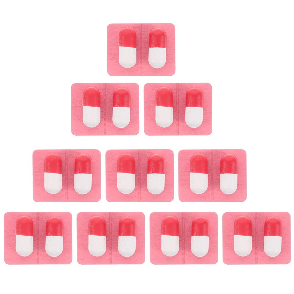 SOPOTUTU 10pcs Realistic Capsules for Doctor Role Play Medical Pretend Play for Boys Non-Toxic Interaction and Halloween Pranks