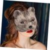 Abaodam 2pcs Fox Animal Masks for Halloween Masquerade Party Costume Props Black Gray Fox Masks for Easter Carnival Cosplay Accessory view 3