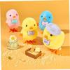 FUNOMOCYA 6Pcs Wind-up Plush Chicken Easter Jumping Clockwork Fuzzy Chicks for Boys Safe and Fun Basket Fillers view 3
