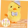 FUNOMOCYA 6Pcs Wind-up Plush Chicken Easter Jumping Clockwork Fuzzy Chicks for Boys Safe and Fun Basket Fillers view 4
