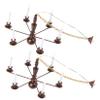 Wakauto 2pcs Miniature Ceiling Lamp Ornament for Sand Table Scene Compact Hanging Model with Warm White Light Easy Install DIY Mini Landscape Light for Dollhouse Decoration view 1