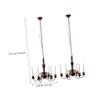 Wakauto 2pcs Miniature Ceiling Lamp Ornament for Sand Table Scene Compact Hanging Model with Warm White Light Easy Install DIY Mini Landscape Light for Dollhouse Decoration view 2