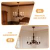Wakauto 2pcs Miniature Ceiling Lamp Ornament for Sand Table Scene Compact Hanging Model with Warm White Light Easy Install DIY Mini Landscape Light for Dollhouse Decoration view 3