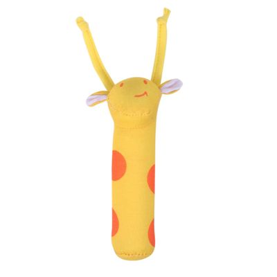 BESPORTBLE Giraffe Hand Rattle for Newborns and Soft Cotton Stuffed Animal with Squeaky Sound Colorful Sensory Development Gift for Ages Years