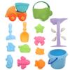 Beaupretty 14pcs Sand-Excavating with Bucket Shovel Car for Beach Sandbox Backyard Play Portable Soft S Outdoor Sand Tools Kit for Boys view 1
