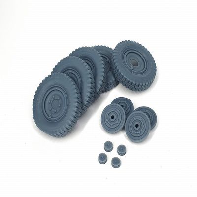 Pimp My Miniatures AFVs35-198 1/35 Sd.Kfz 222 Late Road Wheels Set with Spare Weighted Type 1 for Hobby Boss Accessories kit Upgrade Set for Plastic Model kit