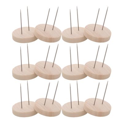 Abaodam 24pcs Wooden Doll Stands Knitted Base for Action Figures Display Rack Support Bracket Stable Showcase Storage for Collectors and Shops