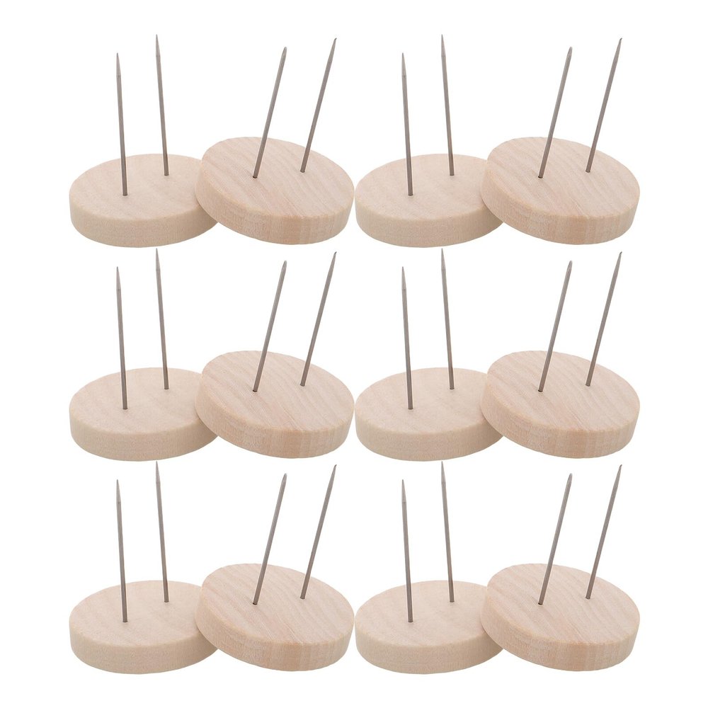 Abaodam 24pcs Wooden Doll Stands Knitted Base for Action Figures Display Rack Support Bracket Stable Showcase Storage for Collectors and Shops