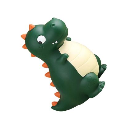 Abaodam Cartoon Dinosaur Piggy Bank for Plastic Animal Model Money Saving Jar Small Green Dinosaur Coin Bank for Decor and Coin Organization
