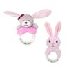 Abaodam 2pcs Animal Rattle Plush Ring Shakers Lightweight Auditory Stimulating Grab Exercise for Boy Girl Newborns view 1
