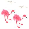 Cvutovo 2Pcs Pink Plush Flamingo Marionette with Bamboo Strings Lightweight Fluffy Animal Toy for Interactive Shows, Home Decoration & Family Playtime, 22.44 Inch view 3